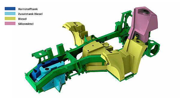 До 1450 литров дизельного топлива на борту