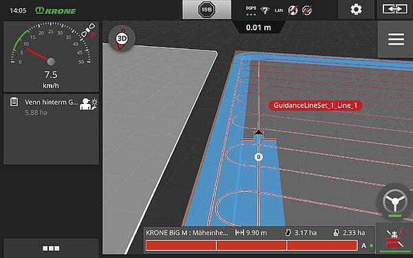 Автоматическое поворачивание на разворотной полосе